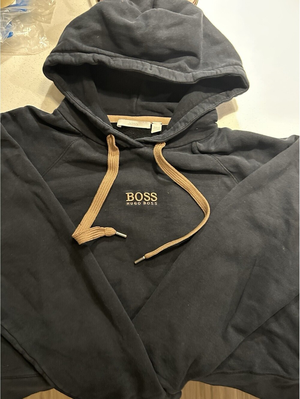 Hugo Boss Black Hoodie with Zipper Detail Women’s Size M